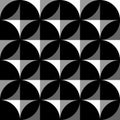 Geometric black and white pattern / background. Seamlessly repea