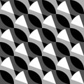 Geometric black and white pattern / background. Seamlessly repea