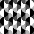 Geometric black and white pattern / background. Seamlessly repeatable.