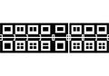 Geometric black-and-white pattern featuring repeating square Royalty Free Stock Photo