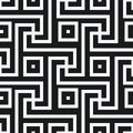 Geometric black and white seamless pattern in antique roman style