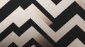 Geometric black and white zigzag pattern on a textured wall indoors Royalty Free Stock Photo