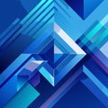 Geometric Blue Abstract Shapes Background vector illustration Royalty Free Stock Photo