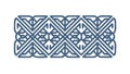 Geometric Blue Border with Intricate Interlocking Patterns, vector design Generative AI Royalty Free Stock Photo