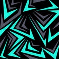 Geometric blue camouflage seamless pattern with mesh elements. Abstract modern camouflage texture background.