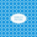 Geometric blue lattice seamless arabic pattern Royalty Free Stock Photo