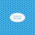 Geometric blue lattice seamless arabic pattern Royalty Free Stock Photo