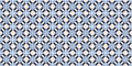 Geometric blue pattern design. Textile. Portuguese tile. Azulejos