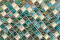 Geometric blue, purple and green mosaic tiles pattern. Wallpaper Royalty Free Stock Photo