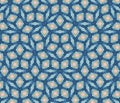 Geometric blue rhombus pattern. Seamless design. Illustration.