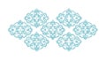 Geometric Blue Snowflake Pattern Element Vector Illustration, vector design Generative AI Royalty Free Stock Photo