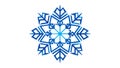 Geometric Blue Snowflake Pattern Vector, vector design Generative AI Royalty Free Stock Photo