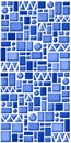Geometric blue tile pattern Royalty Free Stock Photo