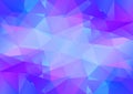 Geometric blue and violet background with triangular polygons. Abstract design. Vector illustration. Royalty Free Stock Photo
