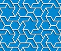 Geometric blue and white background with outline extrude effect