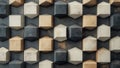 geometric box abstract pattern stone wall texture Royalty Free Stock Photo