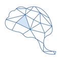 Geometric brain brochure element design