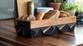 Geometric Bread Box for Modern Homes Royalty Free Stock Photo