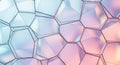Geometric bubble structure with iridescent pastel colors and soft light reflections Royalty Free Stock Photo