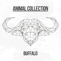 Geometric buffalo head