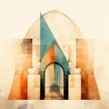 Geometric Buildings: Atmospheric Color Washes And Intriguing Abstracts