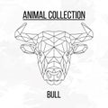 Geometric bull head Royalty Free Stock Photo