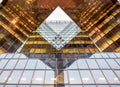 Geometric business building with glass panel front in London, near the the london Bridge Royalty Free Stock Photo