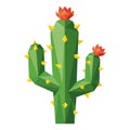 Geometric cactus illustration featuring sharp, angular Royalty Free Stock Photo