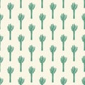 Geometric cactus seamless pattern. Cacti doodle wallpaper