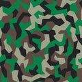 Geometric camo, seamless pattern. Abstract military or hunting camouflage background. Royalty Free Stock Photo