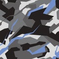 Geometric camouflage seamless pattern. Abstract modern military camo texture