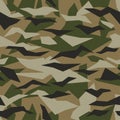 Geometric camo, seamless pattern. Abstract military or hunting camouflage background. Royalty Free Stock Photo
