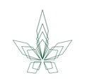 Geometric Cannabis Logo vector Icon