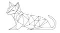 Geometric Cat Line Art Royalty Free Stock Photo