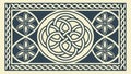 Geometric Celtic knot mat: intricate circular pattern for cultural decor vector design Generative AI Royalty Free Stock Photo