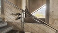 Geometric cement stair