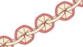 Geometric Chain with Hexagonal Links Vector, vector design Generative AI Royalty Free Stock Photo