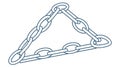 Geometric Chain Link Triangle Structure, vector design Generative AI Royalty Free Stock Photo