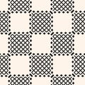 Geometric checkered seamless pattern with diagonal lines, squares.