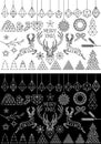 Geometric Christmas, vector set