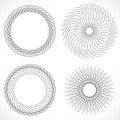 Geometric circle element, circle motif random edgy, angular line Royalty Free Stock Photo