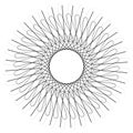 Geometric circle element, circle motif random edgy, angular line Royalty Free Stock Photo