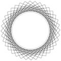Geometric circle element, circle motif random edgy, angular line Royalty Free Stock Photo