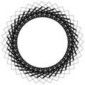 Geometric circle element, circle motif random edgy, angular line Royalty Free Stock Photo