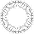 Geometric circle element, circle motif random edgy, angular line Royalty Free Stock Photo