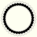 Geometric circle element, circle motif random edgy, angular line Royalty Free Stock Photo