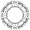 Geometric circle element, circle motif random edgy, angular line Royalty Free Stock Photo