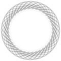 Geometric circle element, circle motif random edgy, angular line Royalty Free Stock Photo