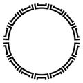 Geometric circle frame with black pattern for modern design Royalty Free Stock Photo