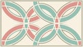 Geometric circle pattern illustration, abstract background design vector design Generative AI Royalty Free Stock Photo